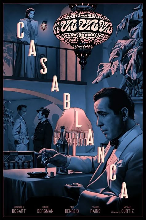 Casablanca. Alternative movie poster. Casablanca Movie, Classic Movie Posters, 카드 디자인, Movie Posters Design, Cinema Posters, Poster Minimalist, Alternative Movie Posters, Movie Poster Art, Photo Vintage