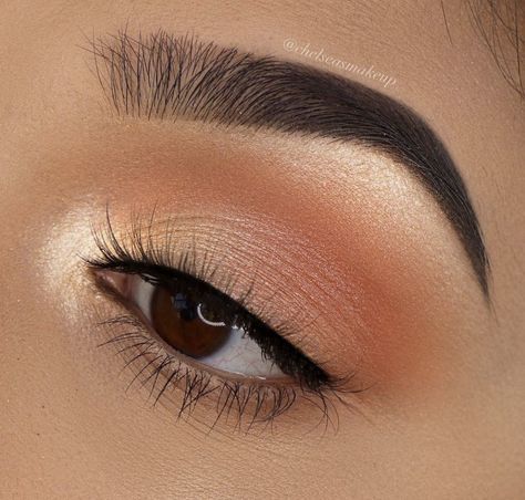 Fall Eyeshadow Looks, Eyeliner Lips, Makeup Ojos, Orange Eyeshadow, Eyebrows Eyelashes, Wedding Eye Makeup, Peach Makeup, Makeup Tutorial Foundation, Wedding Makeup For Brown Eyes