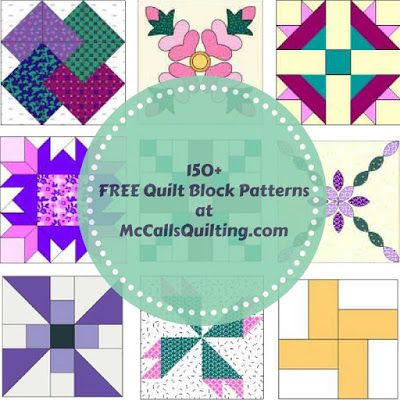 Block Quilt Ideas, Free Quilt Block Patterns, Mccalls Quilting, Quilt Blocks Easy, Block Quilt, Quilt Block Patterns Free, Quilt Square Patterns, Sampler Quilts, Cozy Quilts