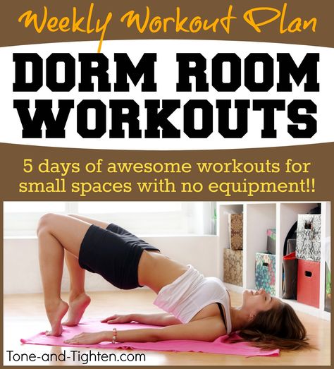 Dorm Workout, Belly Workout Plan, Dorm Room Workout, Workouts Weekly, Weekly Workout Plans, Bodyweight Exercises, Workout Days, Weekly Workout, Belly Workout