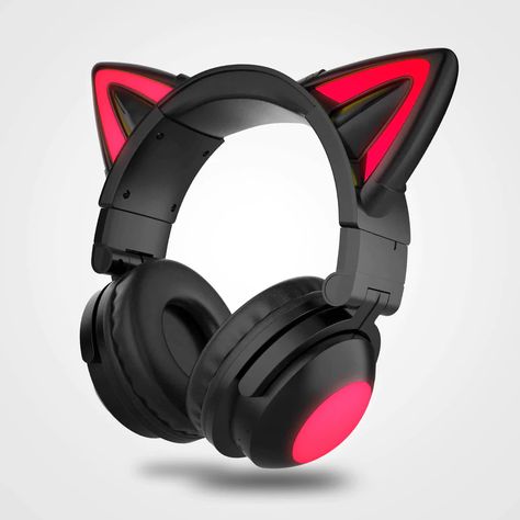 Cat Ears Headphones, Headphones Cute, Cat Ear Headset, Lights Dress, Japanese Lighting, Comfortable Headphones, Cat Headphones, Cosplay Cat, Kitty Style