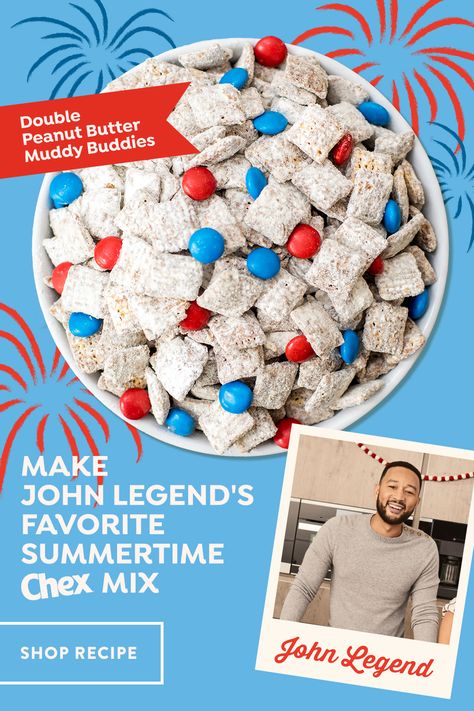 Blue Puppy Chow, Patriotic Puppy Chow, Puppy Chow Mix, Natalie Joy, 4th July Food, Puppy Chow Recipes, Dessert Board, Patriotic Food, Patriotic Desserts