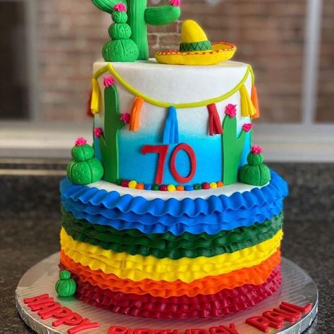 Mexican Theme Birthday Cake, Mexican Themed Cakes, Theme Birthday Cake, Mexican Theme, Themed Cakes, Sofia, Birthday Cake, Pastel, Cake