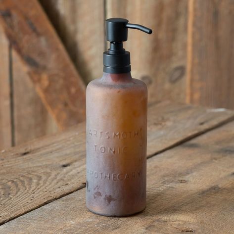 Frosted Amber Apothecary Soap Dispenser 16 Oz Glass Bottle - Etsy Farmhouse Soap Dispenser, Shower Bottles, Frosted Glass Design, Glass Soap Dispenser, Amber Bottles, Kitchen Soap Dispenser, Apothecary Bottles, Kitchen Soap, Amber Glass Bottles