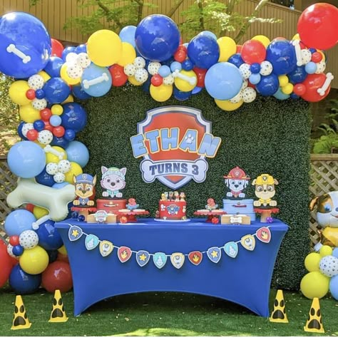 Paw Patrol Bday Decorations, Paw Patrol Balloon Arch, Paw Patrol Birthday Card, Paw Patrol Balloons, Paw Patrol Birthday Decorations, Paw Patrol Party Decorations, Paw Patrol Birthday Theme, Paw Patrol Decorations, Boys 1st Birthday Cake