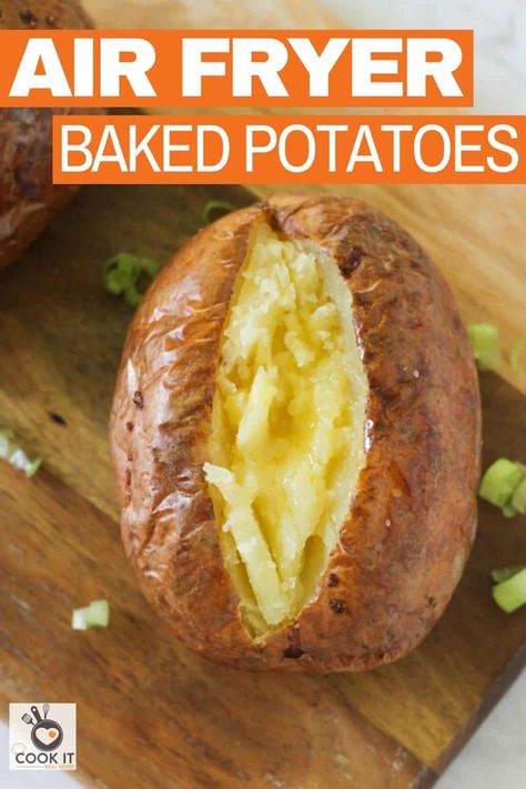 Baked Red Potatoes, Air Fryer Vegetables, Air Fryer Baked Potato, Air Fryer Ideas, Raw Potato, Baked Potato Recipes, Healthy Air Fryer, Jacket Potato, Air Fryer Dinner