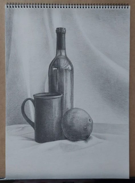 Object Drawing Pencil, Easy Still Life, Still Life Pencil Shading, Easy Still Life Drawing, Mint Green Wallpaper Iphone, Still Life Sketch, Still Art, Drawing Scenery, Life Sketch