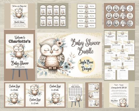 Owl Themed Baby Shower Ideas, Baby Shower Owl Theme, Baby Shower Stationary, Owl Baby Shower Theme, Charlotte Baby, Bohemian Baby Shower, Bohemian Baby, Owl Baby Shower, Owl Baby