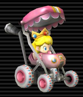 Baby Peach (Light Weight) Booster Seat Princess Peach Mario Kart, Peach Mario Kart, Peach Mario Bros, Mario Kart Characters, Mario Kart Wii, Peach Mario, Nintendo Fan Art, Mario Kart 8, Princesa Peach