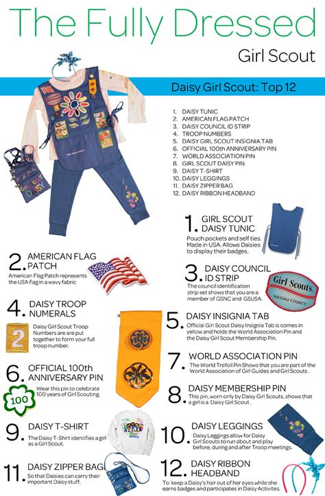 Cute guide to assembling the full Daisy uniform Daisy Uniform, Girl Scout Daisy Activities, Daisy Ideas, Girl Scout Troop Leader, Girl Scout Uniform, Daisy Troop, Morgan Elizabeth, Girl Scout Daisy, Girl Scout Activities