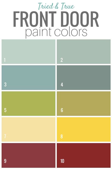 Tried and True Front Door Paint Colors | Satori Design for Living Yellow Front Doors, Best Front Doors, Front Door Paint, Beautiful Front Doors, Front Door Paint Colors, Door Paint, Door Paint Colors, Door Colors, Pintura Exterior