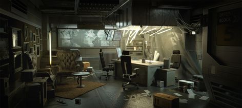 Cyberpunk Office, Sci Fi Japan, Hacker Room, Futuristic Office, The Neon Demon, Shanty Town, Space Battles, Cyberpunk Girl, Futuristic Interior