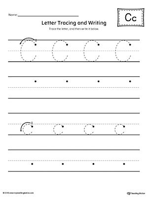 Give your students in kindergarten plenty of writing practice with the Letter C Tracing printable worksheet. Letter C Worksheets, Letter Tracing Printables, Writing Practice Worksheets, The Letter C, Letter Case, Dot Worksheets, Workbook Design, Free Kindergarten Worksheets, Alphabet Writing