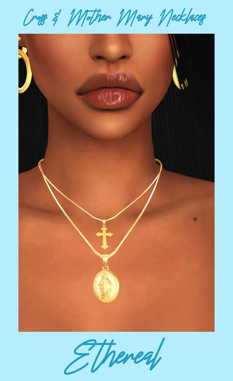 Sims 4 Gold Hoop Earrings, Sims 4 Maxis Accessories, Free Sims 4 Cc Jewelry, Black Sims 4 Cc Jewelry, Sims 4 Jewelry Set, Sims 4 Gold Jewelry, Sims 4 Mods Jewelry, Sims 4 Black Male Cc Jewelry, Sims 4 Cc Cross Necklace