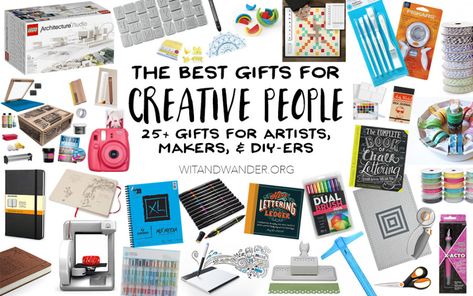 Best Gifts for Creative People - Headline - Wit & Wander Best Gifts For Artists, Artist Christmas Gift Ideas, Gifts For Designers, Gifts For Creative People, Gifts For Crafty People, Gifts For Artist, Artist Gift Ideas, Gift Ideas For Artists, Free Printable Star Wars