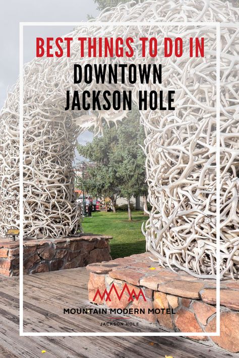 Experience the Best of Downtown Jackson | Mountain Modern Motel Things To Do In Jackson Hole Wyoming Winter, Jackson Wyoming Summer, Wyoming Camping, Modern Motel, Where To Stay In Jackson Hole Wyoming, Jackson Hole Summer, Jackson Hole Wyoming Winter Itinerary, Downtown Jackson Hole Wyoming, Jackson Hole Winter