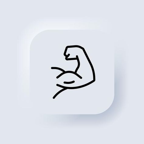 Biceps icon. strong arm. muscular bodybu... | Premium Vector #Freepik #vector #hand #sports #fitness #gym Gym App Icon, Bodybuilder Pose, Gym Drawing, Pt Logo, Strength Icon, Gym App, Strong Logo, Male Body Art, Arm Drawing