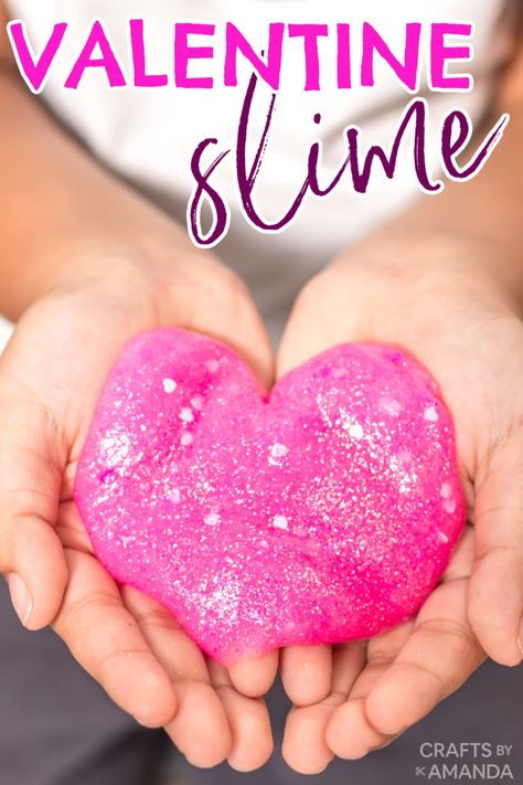 It's sparkly, squishy, and makes a fun Valentine gift! This Valentine slime takes only a few minutes to make and uses minimal supplies. Twin Crafts, Valentines Slime, Valentines 2023, Kindness Week, Slime Time, Best Valentine Gift, Festival Ideas, Slime Craft, Valentines Crafts