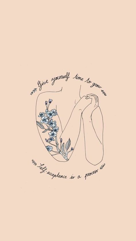 Self care self love acceptance patience trust your process Healing Art Drawing, Love Yourself Illustration, Ashley Anderson, Inspo Quotes, Self Love Quotes, Pretty Words, Cute Quotes, The Words, Take Care Of Yourself