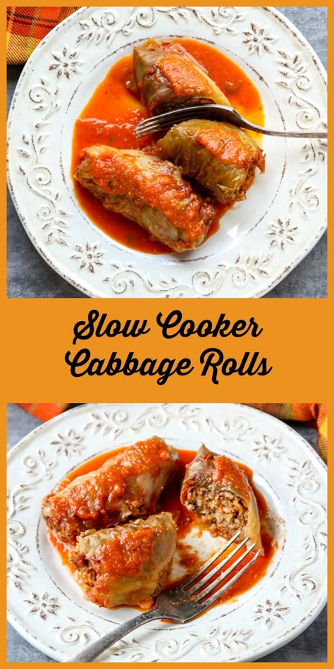 Stuffed Cabbage Rolls Crockpot, Stuff Cabbage, Garden Meals, Slow Cooker Cabbage, Slow Cooker Cabbage Rolls, Unstuffed Cabbage Rolls, Lithuanian Recipes, Stuffed Cabbage Rolls, Cabbage Steaks