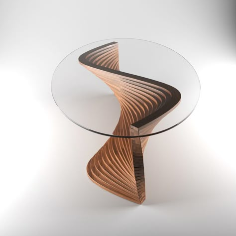 Cnc Furniture, Parametric Design, Creative Furniture, Wood Lamps, Wooden Furniture, Center Table, Wood Glass, Unique Furniture, Contemporary Furniture