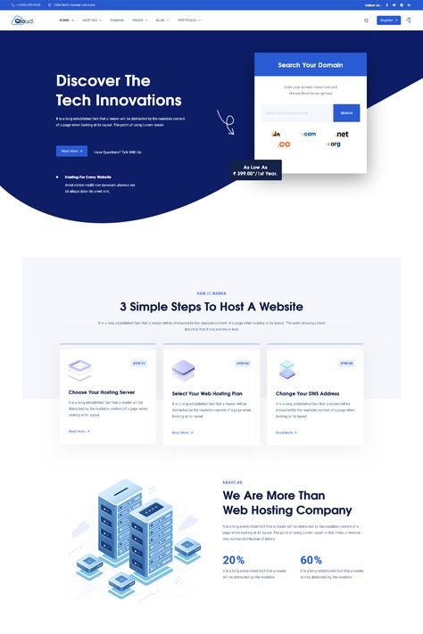 Qloud 3.0 is a WordPress theme specifically designed for cloud computing, web hosting, and server-related businesses. It integrates with the WHMCS platform, a popular billing and automation platform for web hosting companies. The theme offers a range of features and functionalities to create a professional and user-friendly website for your cloud computing or web hosting business. Tech Company Website Design, Tech Website Design, Hosting Website Design, Financial Website, Website Sample, Tech Website, Cloud Computing Technology, It Technology, Technology Website