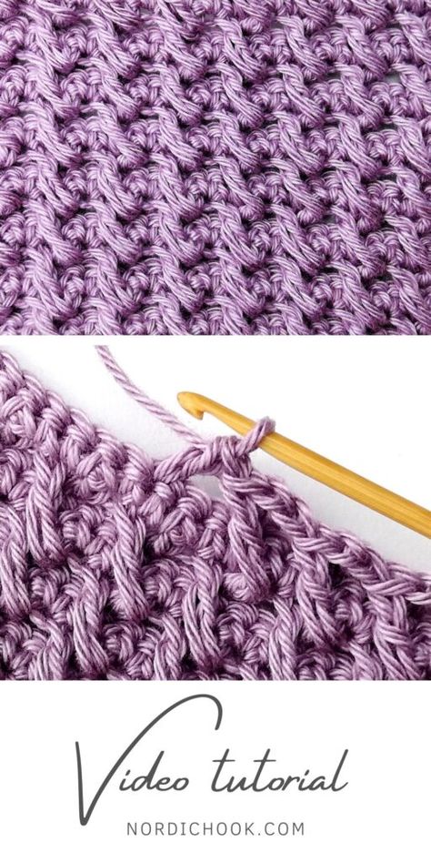 Elegant Crochet Stitches, New Crochet Stitches, Ripple Crochet, 100 Crochet Stitches, Crochet Stitch Tutorial, Scrap Yarn Crochet, Ripple Stitch, Gilet Crochet, Crochet Stitches For Blankets