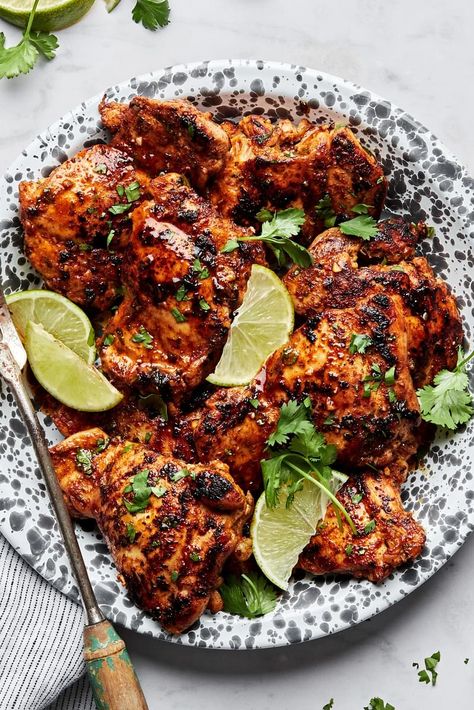 Huli Huli Chicken | The Modern Proper Boneless Skinless Chicken Thigh Recipes Thai, Cilantro Lime Chicken Thighs, Marinade For Grilled Chicken, Probiotic Diet, Lime Chicken Thighs, Ginger Marinade, Thai Dressing, Lime Chicken Breast, Cilantro Lime Marinade