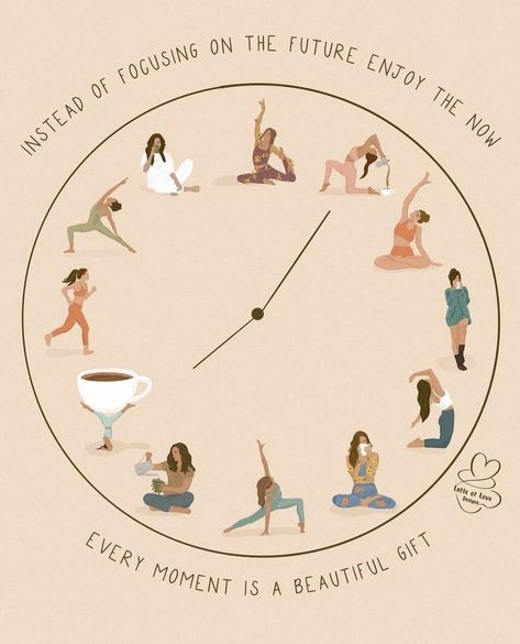 Yoga Cartoon, Enjoy The Present, Peace And Healing, Spiritual Images, Moments Quotes, Yoga Pictures, Spiritual Artwork, Vie Motivation, Dear Self