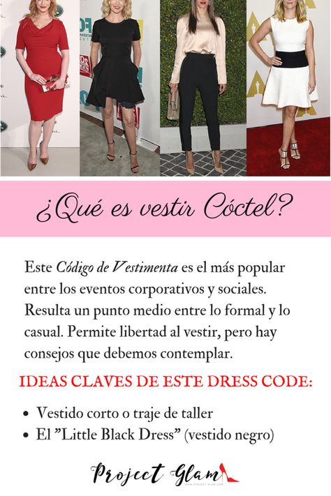 ¿Qué significa vestir tipo Cóctel? Aquí te lo explicamos. #DressCode #Cocktail #CódigosdeVestimenta Cocktail Code Dress, Cocktail Casual Outfits For Women, Cocktail Dress Code Woman, Cocktail Dresscode, Casual Cocktail Outfit, Cocktail Outfits For Women, Dress Code Cocktail, Cocktail Party Outfit Classy, Cocktail Dress Night