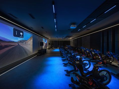 » Hardio Cycling Studio by balbek bureau Cycling Studio, Gym Lighting, Gym Design Interior, Spin City, Spin Studio, Yoga Studio Design, Gym Interior, Cycling Design, Gym Room