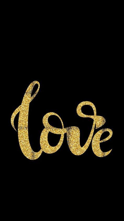 Word Wallpaper, Tapete Gold, Gold Quotes, The Word Love, Valentines Wallpaper, Gold Aesthetic, Word Love, Wallpaper Iphone Quotes, Gold Wallpaper