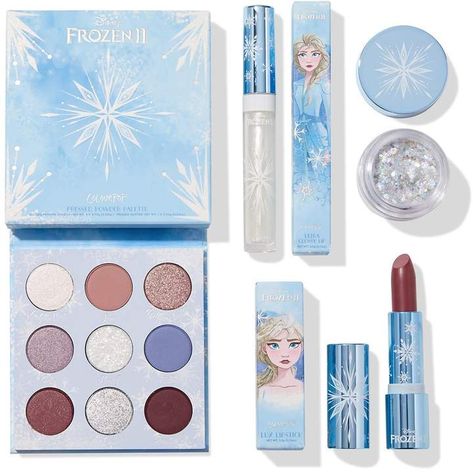 Disney Elsa Bundle by ColourPop Frozen 2 Elsa Makeup, Frozen Makeup, Alat Makeup, Princess Makeup, Disney Makeup, Makeup News, Disney Elsa, Lip Exfoliator, Disney Frozen 2