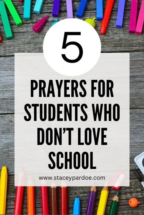 5 Back-to-School Prayers for Students Who Don’t Love School - Stacey Pardoe Prayers For Students, Back To School Christian, Prayer For Students, Back To School Prayer, Prayer For Our Children, Sample Prayer, Teacher Prayer, Morning School, Prayer For Parents