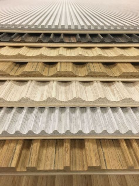 Techno Veneers, Fluted Wood Panel, Veneer Panelling, Walls Decor, Wall Paneling Diy, Interior Tiles, Veneer Panels, Wall Panel Design, Furniture Details Design