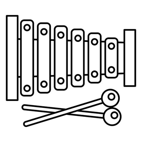 Xylophone Drawing, Xylophone Clipart, Library Project, Brochure Illustration, Illustrator Inspiration, Spy Games, Easy Cartoon Drawings, Easy Drawing Tutorial, Easy Drawings For Kids