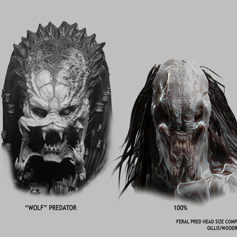 Feral Predator | Xenopedia | Fandom Prey Concept Art, Comanche Tribe, Feral Predator, Canine Skull, Predator Helmet, Predator Alien Art, Predator Movie, Practical Effects, Arte Alien