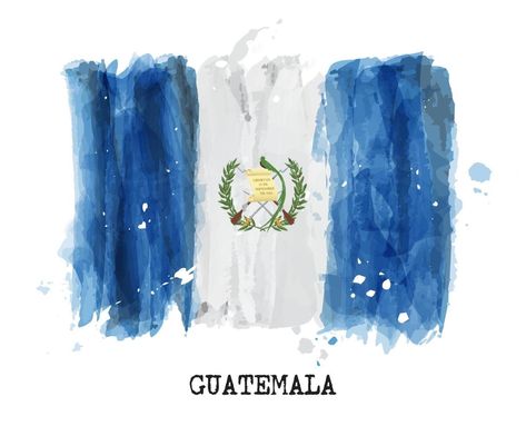 pintura de acuarela bandera de guatemala. vector. Guatemala Flag, Flag Painting, Flag Art, Logo Banners, Nature Backgrounds, Custom Illustration, Custom Branding, Background Banner, Flower Frame