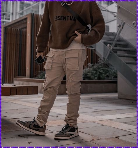 Cargo Pants Outfit Men Winter, Tan Cargo Pants Outfit Men, Black Cargo Pants Outfit Street Style Men, Khaki Cargo Pants Outfit Men, Black Cargo Pants Outfit Street Style, Baggy Clothes Outfit Men, Slim Cargo Pants Men, Tan Cargo Pants Outfit, Khaki Cargo Pants Outfit