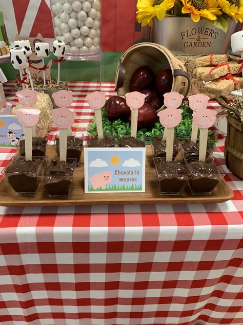 Farm Dessert Table, Farm Birthday Centerpieces, Animal Party Decorations, Cow Birthday Parties, Barnyard Birthday Party, Farm Animal Party, Farm Theme Birthday, 1st Birthday Girl Decorations, Farm Animals Birthday Party