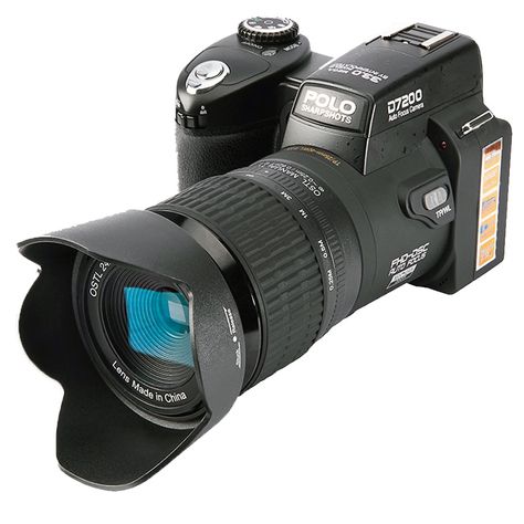 D7200 digital cameras 13MP DSLR cameras 24X Telephotos Lens & 8X Digital zoom Wide Angle Lens LED Spotlight http://bit.ly/2EG4kzB Hd Camcorder, Dslr Video, Professional Camera, Digital Video Camera, Camera Digital, Wide Angle Lens, Digital Slr Camera, Hd Camera, Zoom Lens