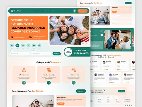 Attention All Insurance Professionals and Enthusiasts! Are you ready to create an insurance website? Look no further as we bring you the latest and greatest insurance landing page design that will 🚀skyrocket your online conversions! With a sleek and modern layout, this design will attract your target audience and keep them engaged 📈 from start to finish. #insurance #userexperience #ui #designcommunity #figma #websitedesign #productdesign #designinspiration #insuranceindustry Insurance Website Design, Insurance Landing Page, Insurance Website, Modern Layout, Creative Website Design, Add Design, Insurance Industry, Website Header, Insurance Broker