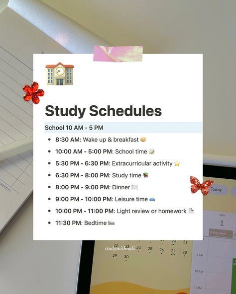 Study schedules for every student — with different start times! 📚⏰ So many of you asked for study schedules for different school start time! Hope these are helpful 🫶🏻 At what time do you start school? Let me know in the comments! #studyschedule #studytips #productivitytips #studyplanner #studywithme Good Apps For Iphone, Good Apps, School Start, Start School, Apps For Iphone, Study Schedule, Extra Curricular Activities, School Time, Study Time