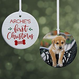 Etsy Christmas Ornaments, First Puppy, Christmas Corner, Pet Ornaments, Puppy Christmas, Personalized Dog Ornament, Porcelain Christmas Ornaments, Ornaments Personalized, Custom Ornaments