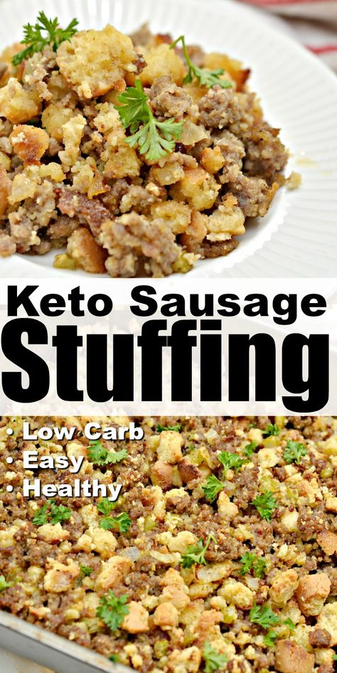 Breakfast Stuffing, Stuffing Sausage, Keto Stuffing, Sausage Stuffing Recipe, Keto Sausage, Keto Holiday Recipes, Sausage Stuffing, Keto Diet Results, Keto Holiday