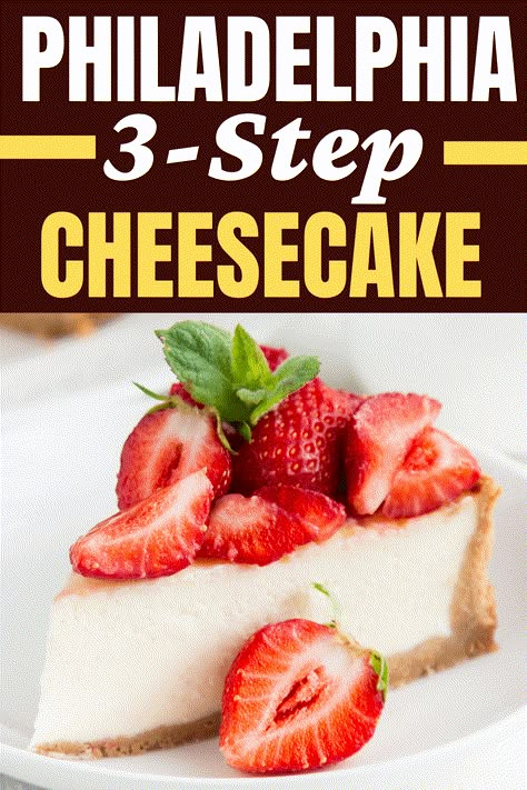 Cheesecake Recipes Easy Philadelphia 2 Packages, Cheesecake With Ready Made Crust, Cheesecake Recipes Easy 4 Ingredients, 3 Step Cheesecake Philadelphia, Philly 3 Step Cheesecake, Philidaphda Cheesecake, Cheesecake Philadelphia Cream Cheese, Philly Cheesecake Recipes, Easy Philadelphia Cheesecake