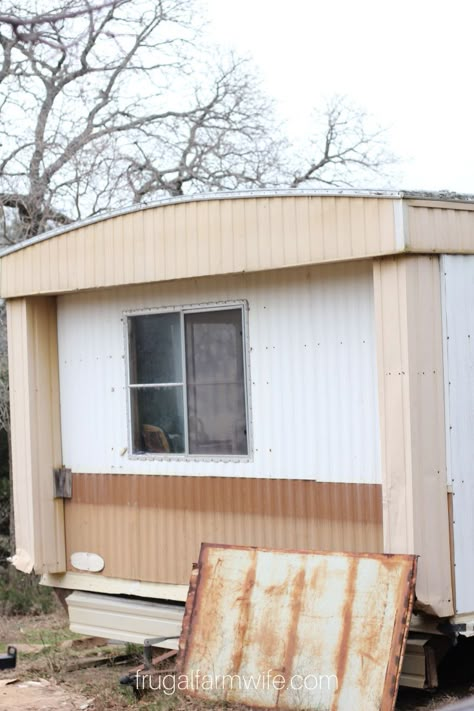 Diy Add On Room To Mobile Home, Trailer Outside Remodel, 1983 Mobile Home Remodel, Painting The Outside Of A Mobile Home, Add On Room To Mobile Home, Remodled Bathrooms Mobile Home, Trailer Home Makeover, Roof Over Trailer Mobile Homes, Old Modular Home Remodel