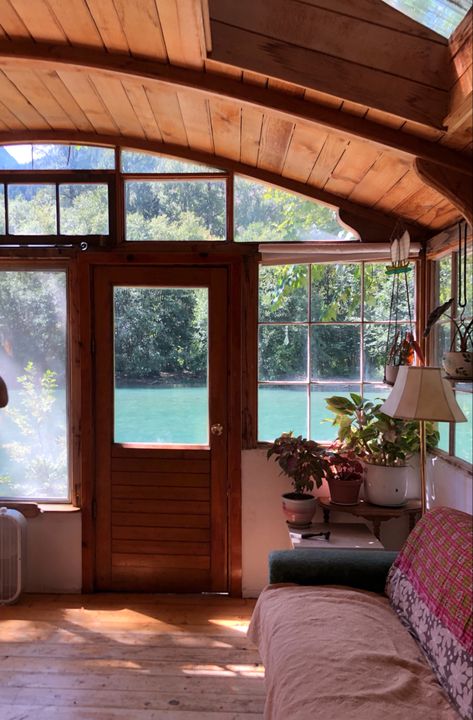 #cottagedecor #cottagecore #cottagecore #aesthetic #river #water #cabin #interiordesign #rustichomedecor Seaside Cottagecore, Aesthetic River, Cottagecore Interior, Riverside Cottage, Cottagecore House, Cozy Life, River Water, Glass Room, A Quiet Life