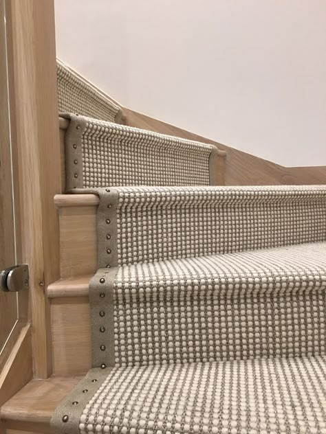 Heavy Metals  - ELLEDecor.com Carpet Staircase, Staircase Runner, Staircase Ideas, Carpet Trends, Buying Carpet, Cheap Carpet Runners, Wood Stairs, Diy Carpet, Wall Carpet