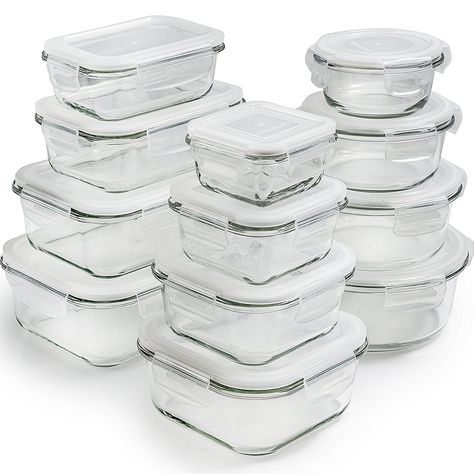 Glass Kitchen Accessories, Glass Tupperware Set, Glass Tupperware Aesthetic, Aesthetic Lunch Containers, Glass Containers Kitchen Food Storage, Glass Food Containers, Aesthetic Tupperware, Glass Containers Kitchen, Glass Utensils